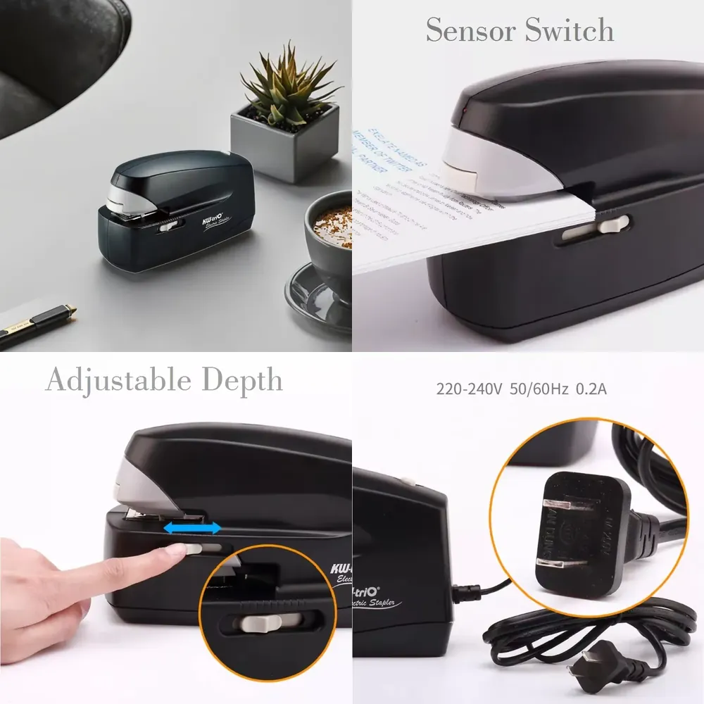Electric Stapler Heavy - Портативный интеллектуальный электрический степлер 220В, сверхмощный,