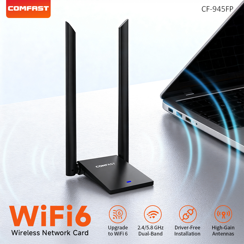 Gigabit Network Card - COMFAST AX1800 WiFi6 двухдиапазонный USB3.0 адаптер