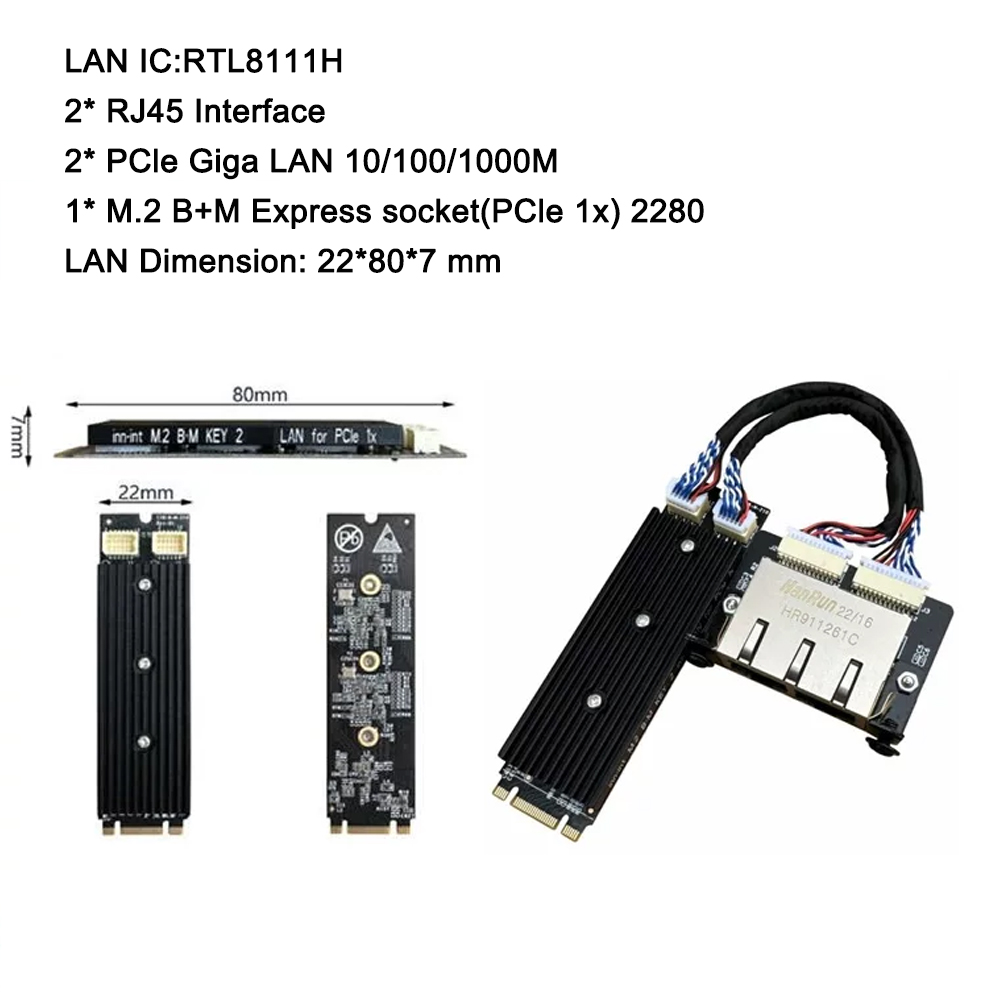 Промышленная сетевая карта M.2 – обзор и цена Gigabit Network Card